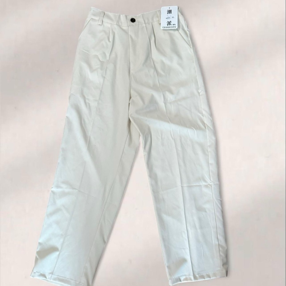 Women's Cream Wide Leg Pants